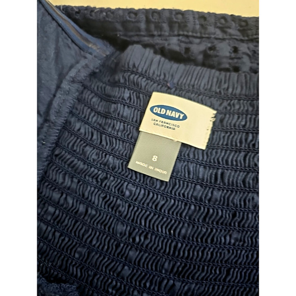 Old Navy ~Woman Size 8~ Navy Blue Strapless Mini Dress Cotton NWT. - Picture 10 of 12